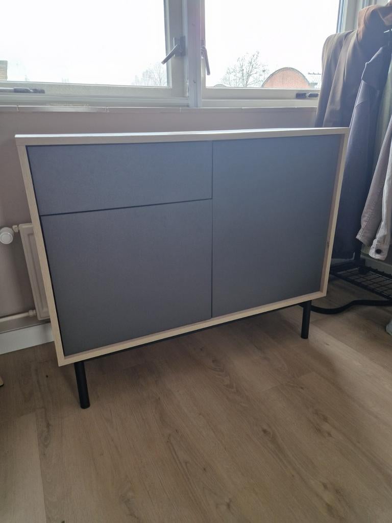Modern dressoir met 1 lade en 2 deuren, Huis en Inrichting, Kasten | Dressoirs, Ophalen, Gebruikt, 100 tot 150 cm, Modern