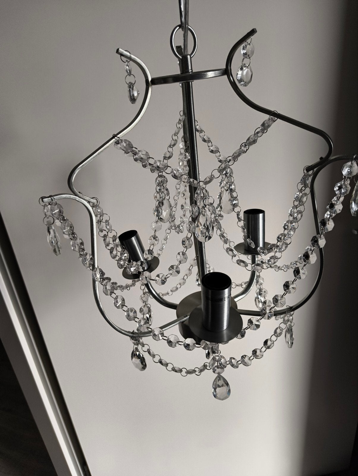 IKEA Kristaller kroonluchter, Ophalen, Zo goed als nieuw, Glas, E14 (klein)
