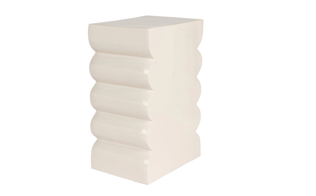 Zuiver Curves Kruk Shiny Beige H 45 cm | Van €249, nu, 60 tot 90 cm, Nieuw, Ophalen of Verzenden, Zuiver