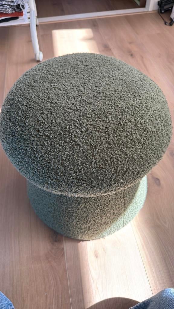 Groene poef, Ophalen, Japandi, Rond, Minder dan 50 cm