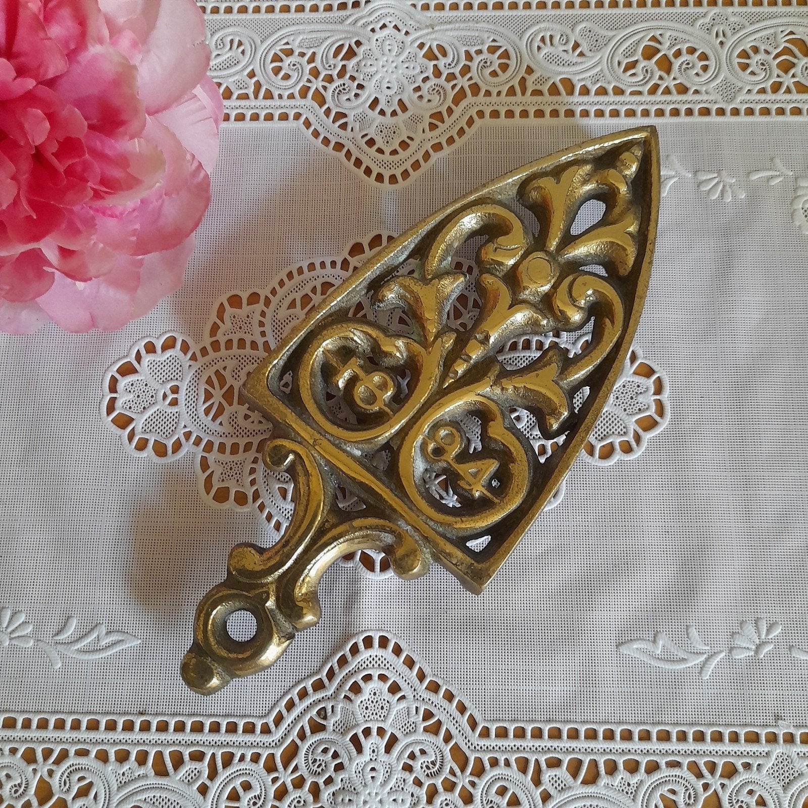 Koperen onderzetter NR D, Antiek en Kunst, Curiosa en Brocante, Ophalen of Verzenden