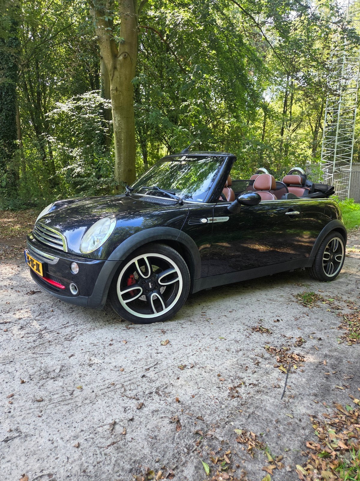 Mini 1.6 16V Cooper Cabrio 2007 Zwart NAP 130.162, Auto's, Mini, Voorwielaandrijving, 4 cilinders, Cabriolet, 4 stoelen