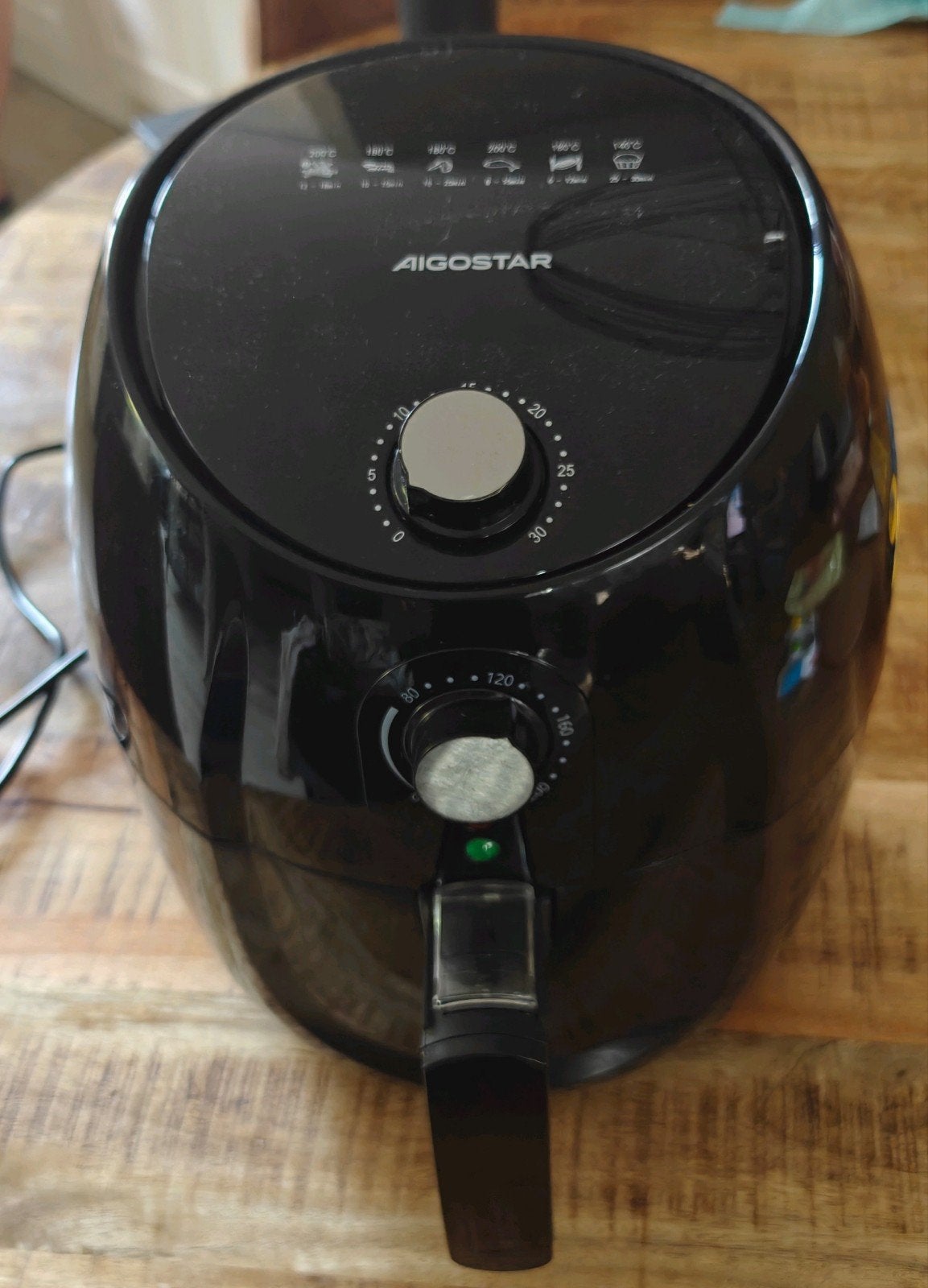 Aigostar Airfryer 3,5L 1500W - Zwart, Ophalen, Gebruikt, Airfryer, 1500 gram of meer