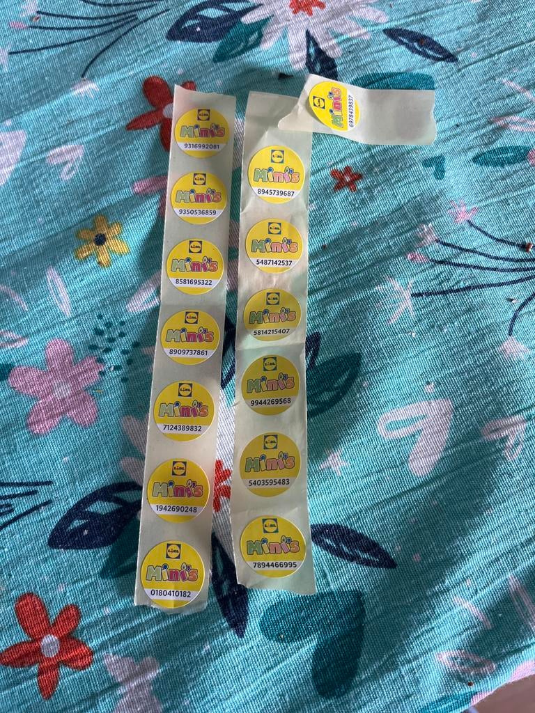 9 Lidl Mini's zegels voor spaaractie, Ophalen, Nieuw, Winkel of Supermarkt