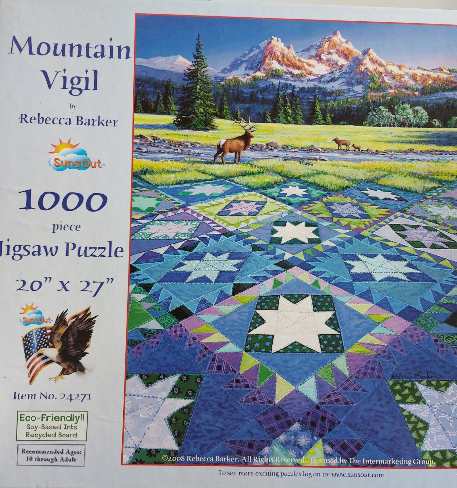 SunsOut Mountain Vigil Legpuzzel 1000 stukjes, Hobby en Vrije tijd, Ophalen of Verzenden