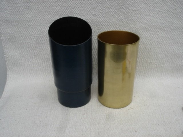 Bloomingville dubbel vaas metaal blauw-goud, 23 cm, Blauw, Ophalen of Verzenden, Zo goed als nieuw