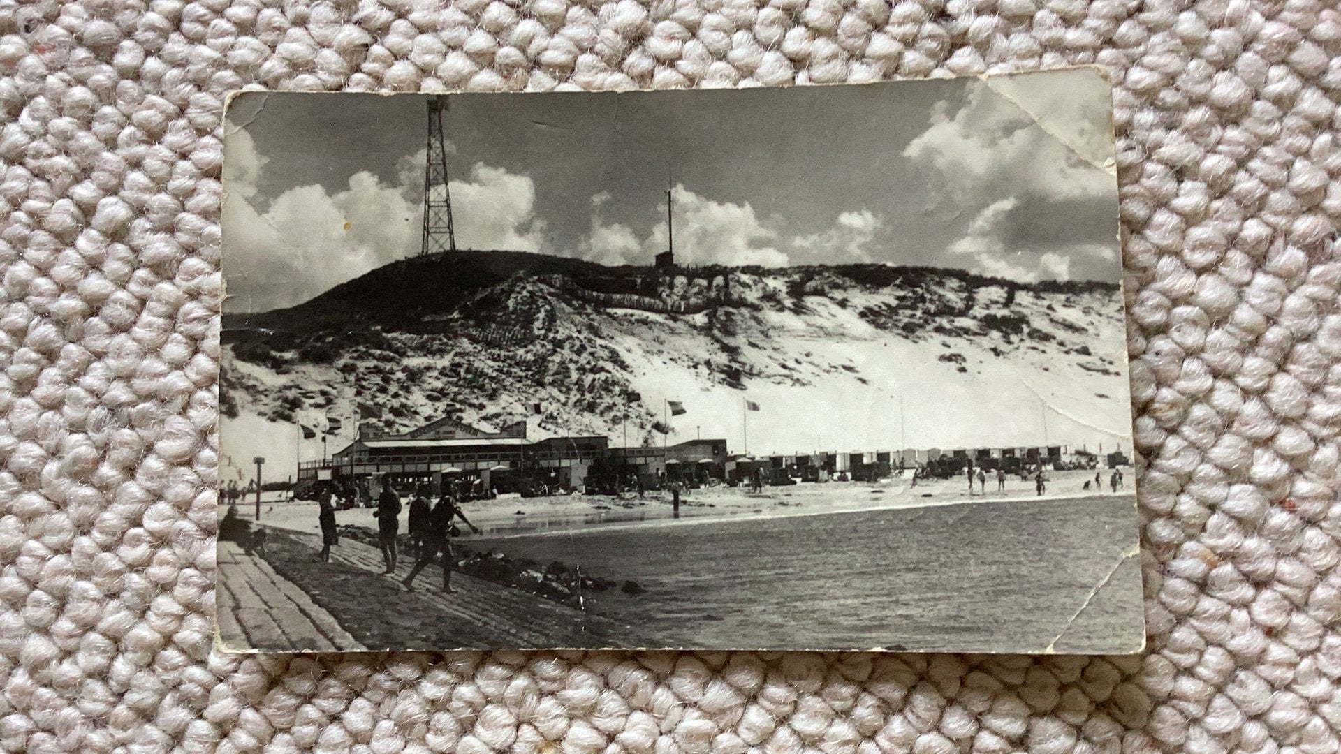 Ansichtkaart Camperduin Strand Noordzeebad 1958. 982, Ophalen of Verzenden, 1940 tot 1960, Gelopen, Noord-Holland