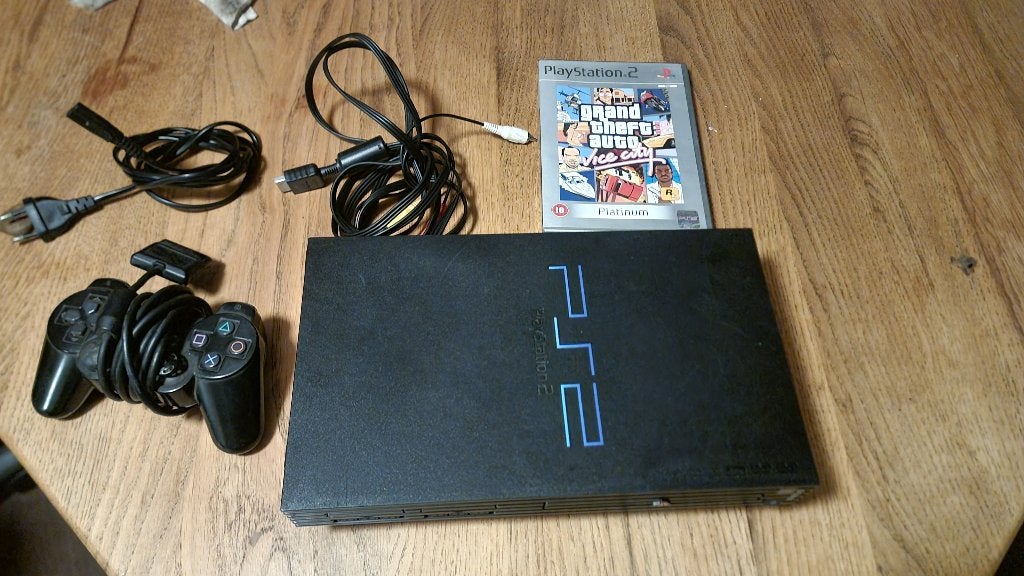 Playstation 2, Ps2 met GTA Vice City Platinum, Avontuur en Actie, Gebruikt, Vanaf 18 jaar, 1 speler