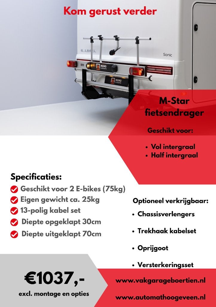 Memo M-Star fietsendrager, Ophalen, Nieuw