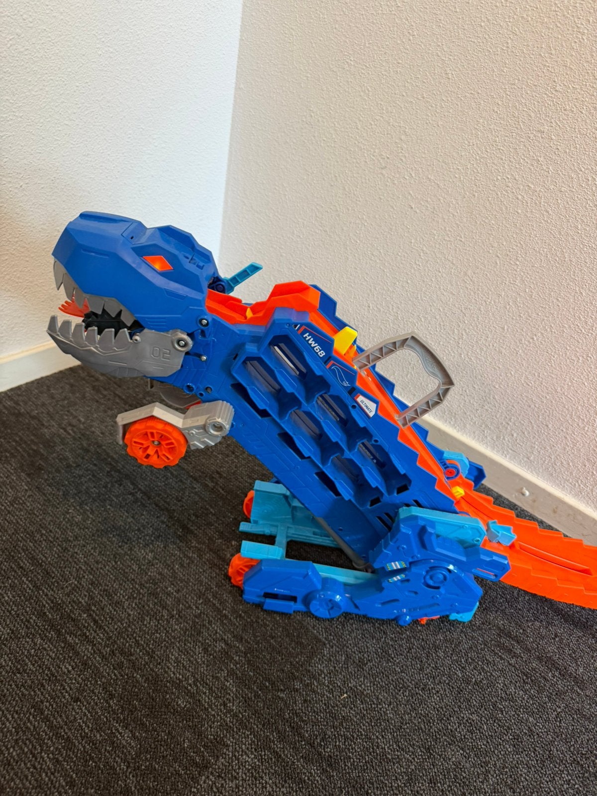 Hot Wheels City T-Rex Transporter, Ophalen of Verzenden, Zo goed als nieuw, Handmatig, Hot Wheels
