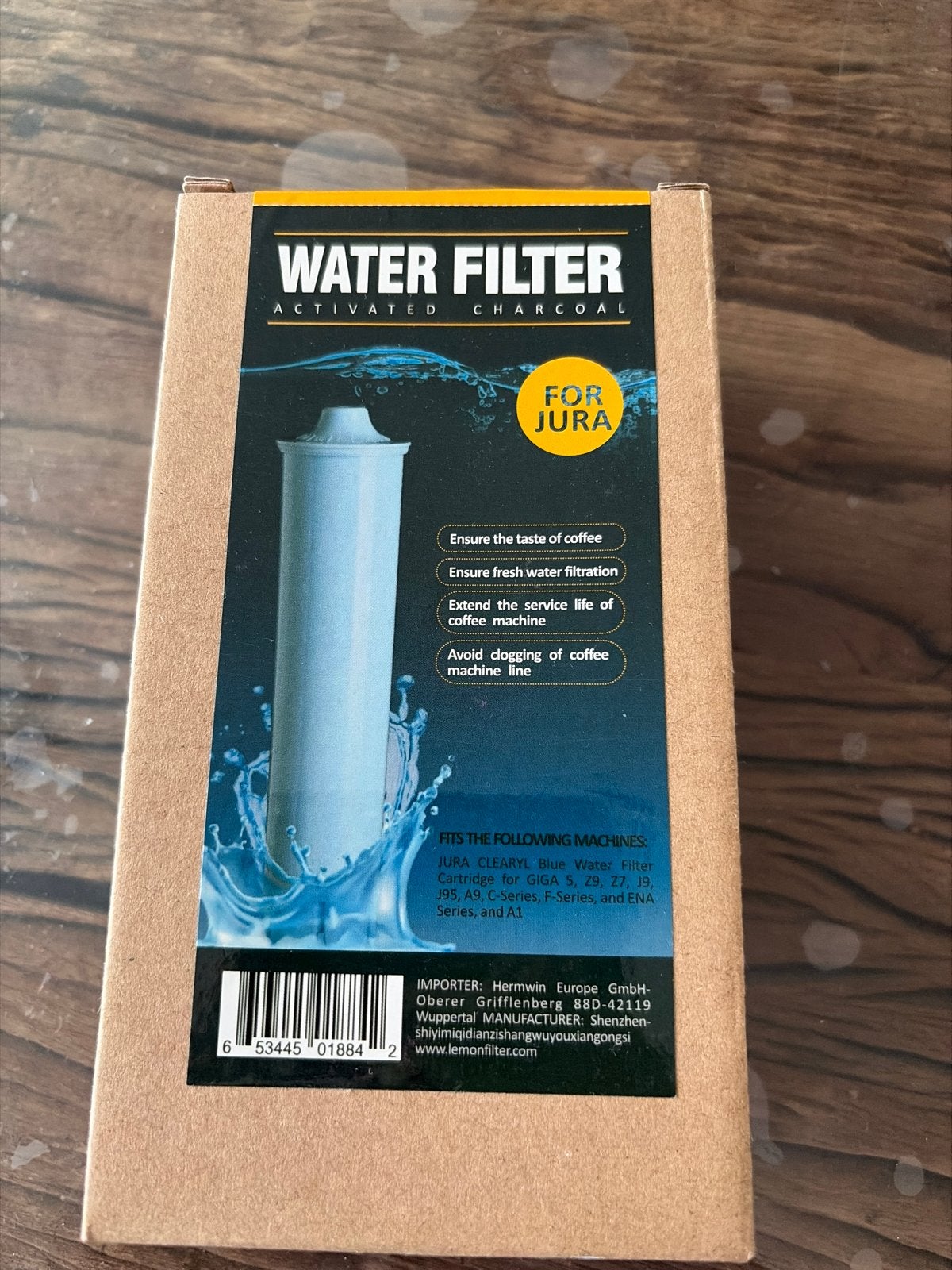 Waterfilter voor Jura koffiemachines - Geactiveerde Houtskoo, Ophalen of Verzenden, Nieuw
