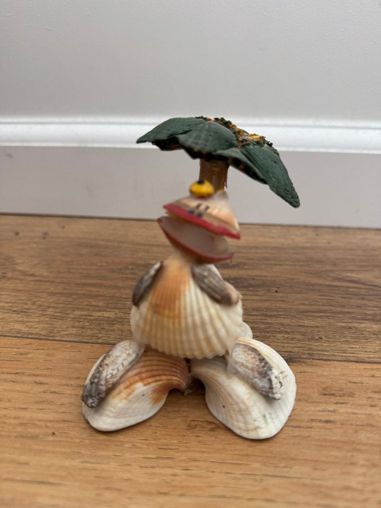 Kikker gemaakt van schelpen - 9 cm hoogte, Ophalen of Verzenden, Zo goed als nieuw, Dier