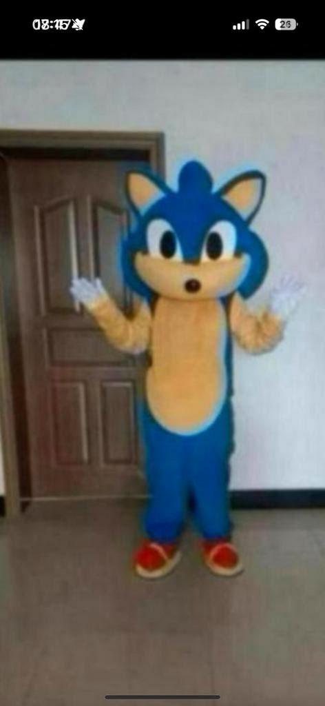 Mascotte Sonic te huur inclusief acteur, Ophalen of Verzenden, Zo goed als nieuw, Overige