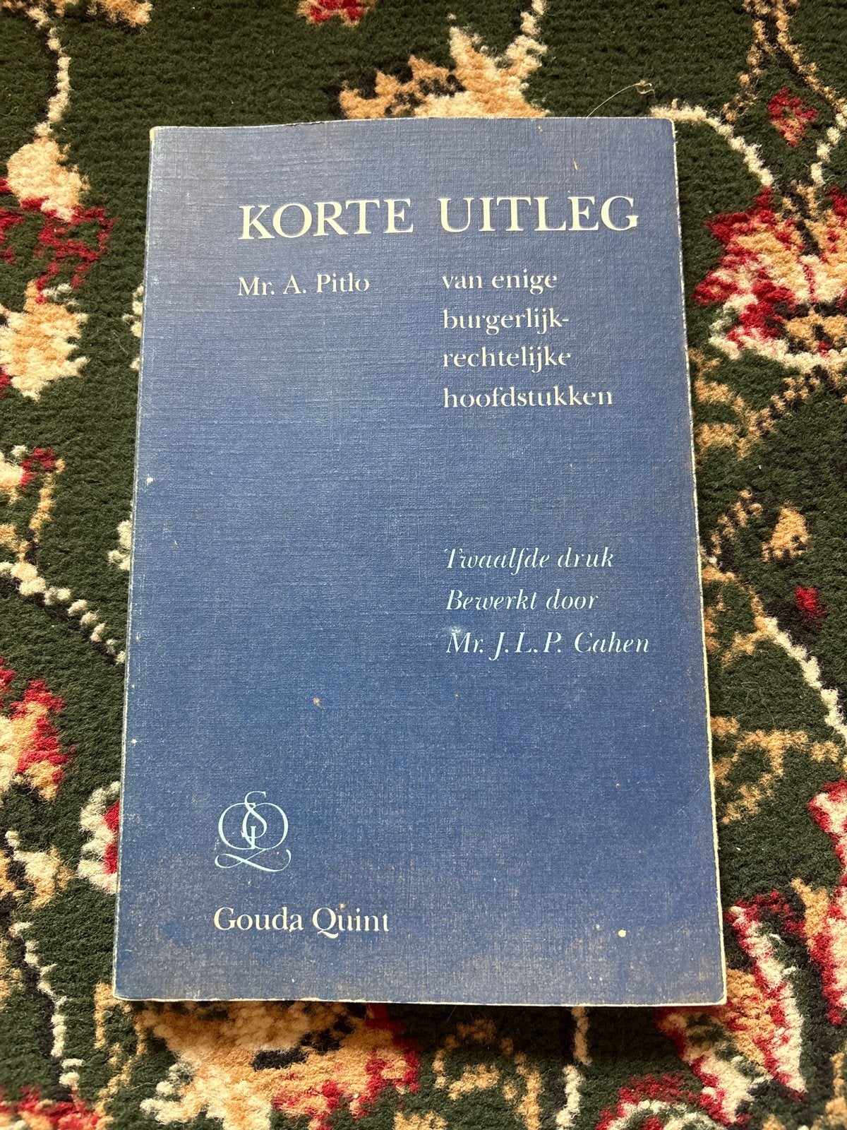 Korte Uitleg van Enige Burgerlijk-Rechtelijke Hoofdstukken, Boeken, Ophalen of Verzenden, Gamma, Gelezen, WO