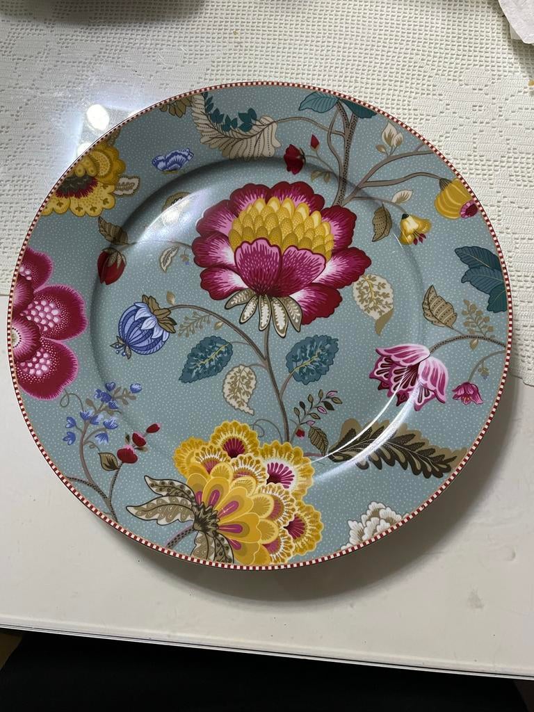 Pip Studio grote dien Bord met bloemenpatroon, Ophalen, Zo goed als nieuw, Bord(en), Overige stijlen