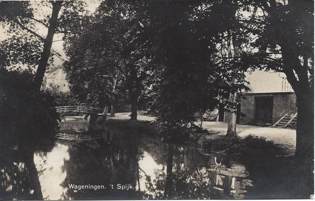 Wageningen (Gld.) 't Spijk, type Fotokaart, gelopen 1934, Verzamelen, Ophalen of Verzenden, 1920 tot 1940, Gelopen, Gelderland