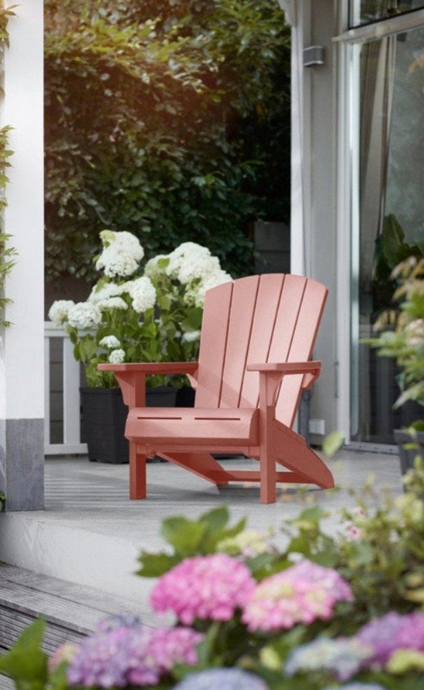 Nieuwe Leter Troy Adirondack tuin/loungestoel - Terracotta, Ophalen of Verzenden, Nieuw, Kunststof