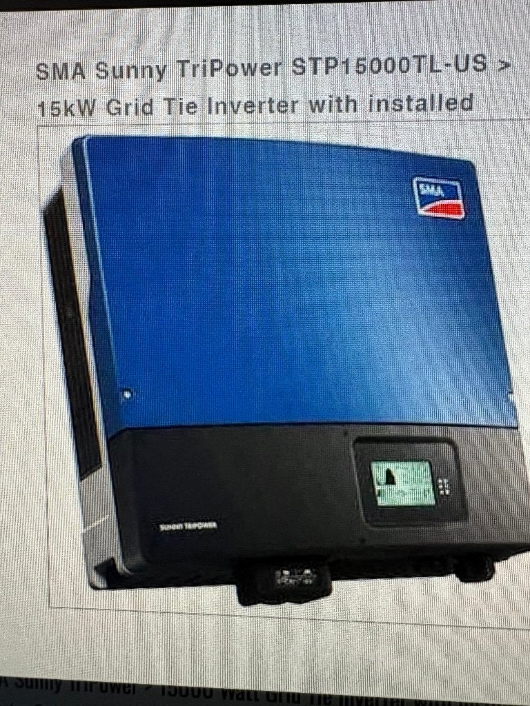 SMA Sunny TriPower STP15000TL-US 15kW omvormer, Doe-het-zelf en Verbouw, Ophalen, Gebruikt, Overige typen, 200 wattpiek of meer