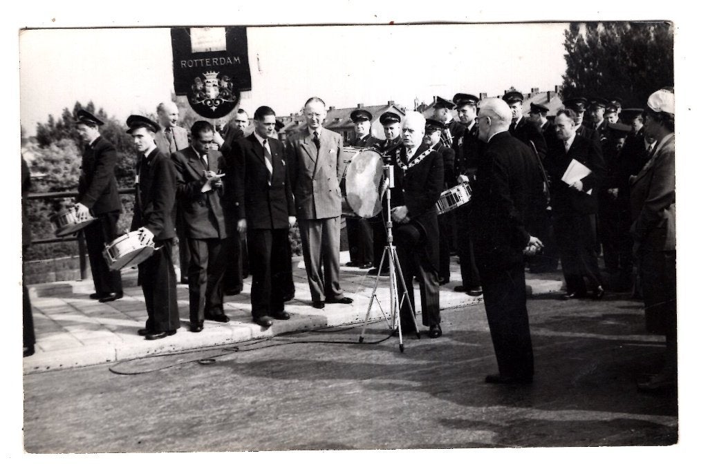 Rotterdam fotokaart  W. Nijholt  Delftsweg, Ophalen, 1920 tot 1940, Zuid-Holland