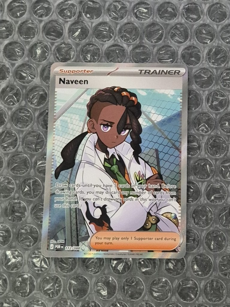 Full Art Trainer Naveen 112/088 Perfect Order POR, Ophalen of Verzenden, Zo goed als nieuw, Losse kaart, Foil