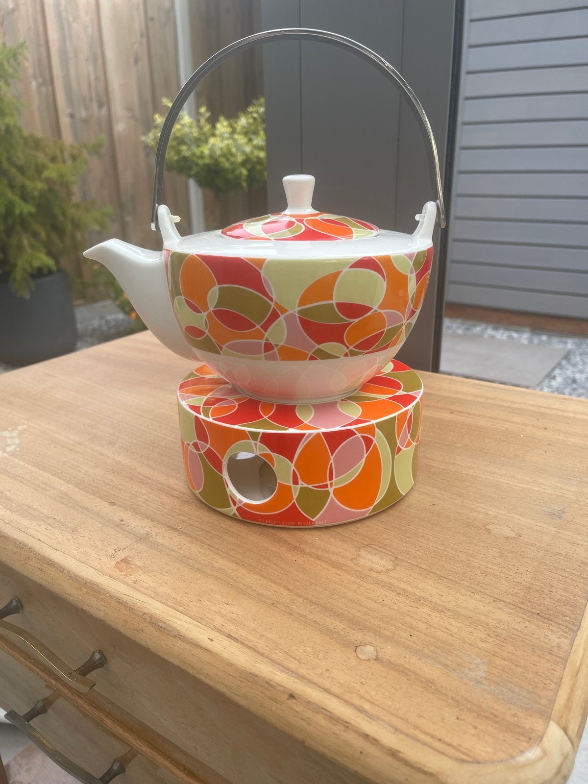 Ritzenhoff My Lian theepot met theelichtje - Ulrike Vater, Gebruikt, Overige merken, Ophalen of Verzenden, Theepot
