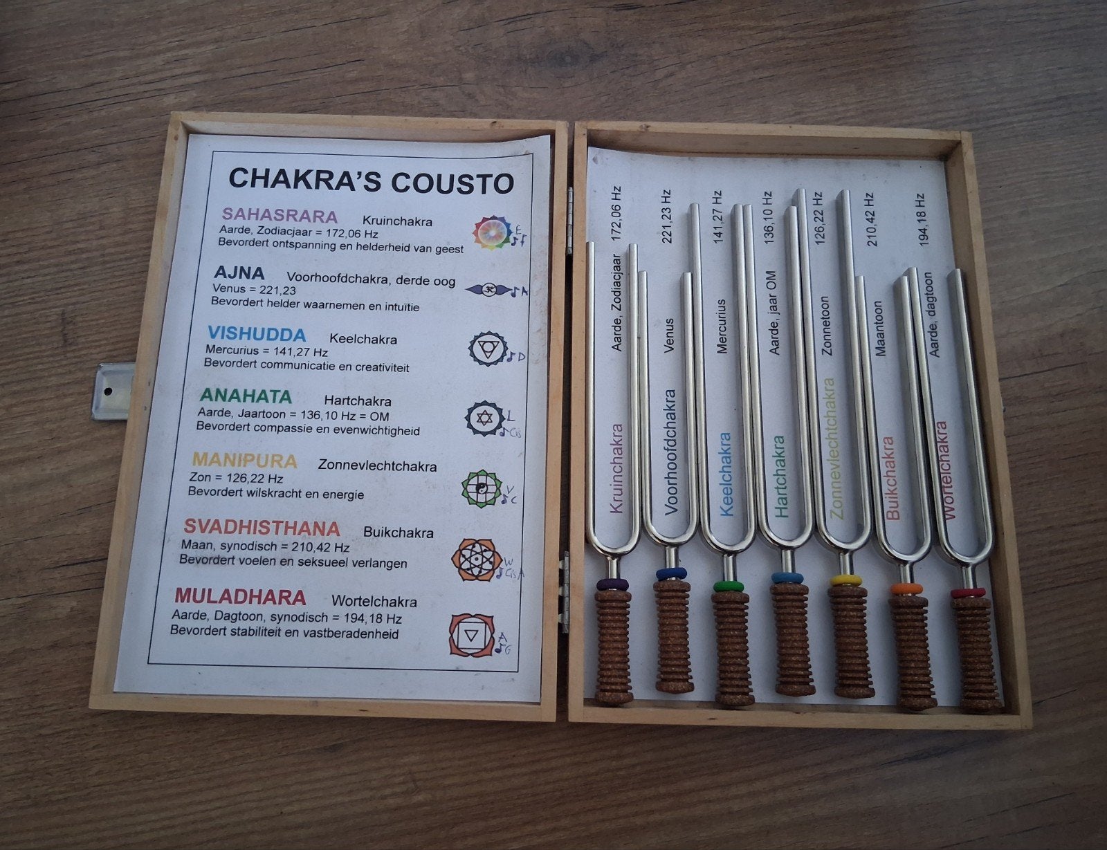 Chakra Stemvorkenset van Cousto - gebruikt, Ophalen of Verzenden, Gebruikt
