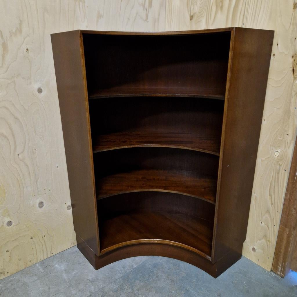 Vintage boekenkast hoekkast teakhouten Kempkes jaren 60 kast, Ophalen of Verzenden, Huis en Inrichting