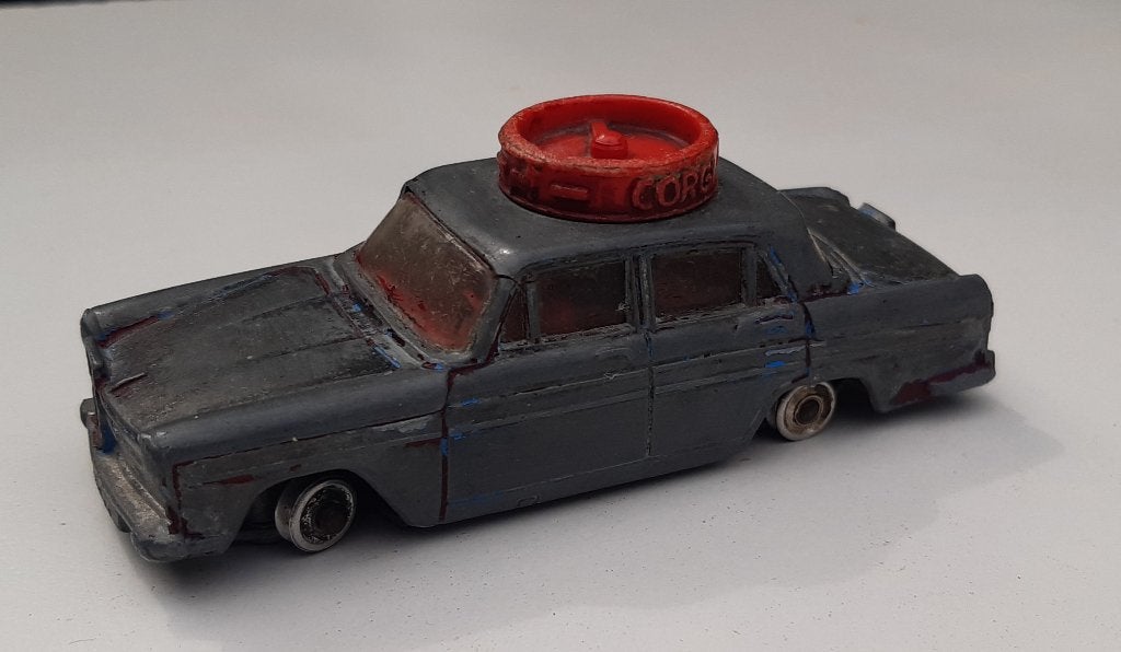 AUSTIN A 60 GORGI TOYSLES WAGEN MET STUUR OP DAK., Ophalen of Verzenden, Gebruikt, Bus of Vrachtwagen, Corgi