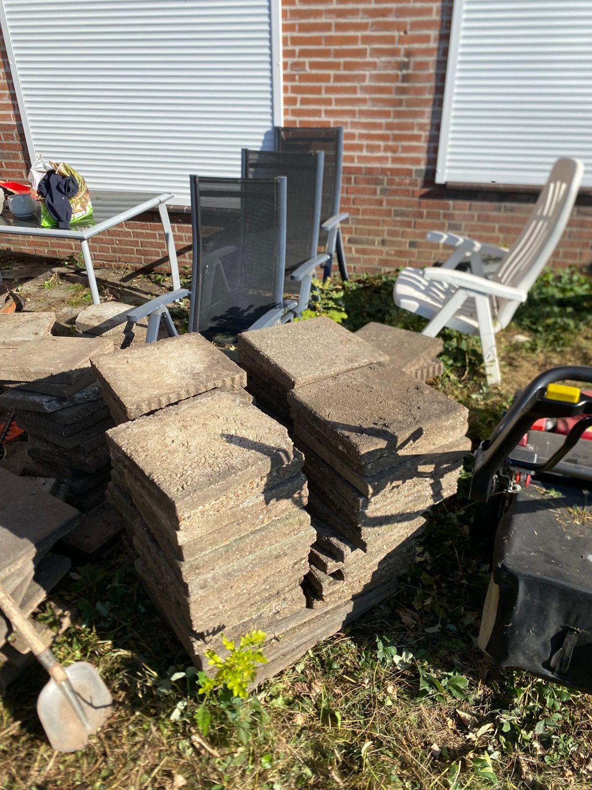 Buiten tegels, Ophalen, Zo goed als nieuw, Beton, Terrastegels