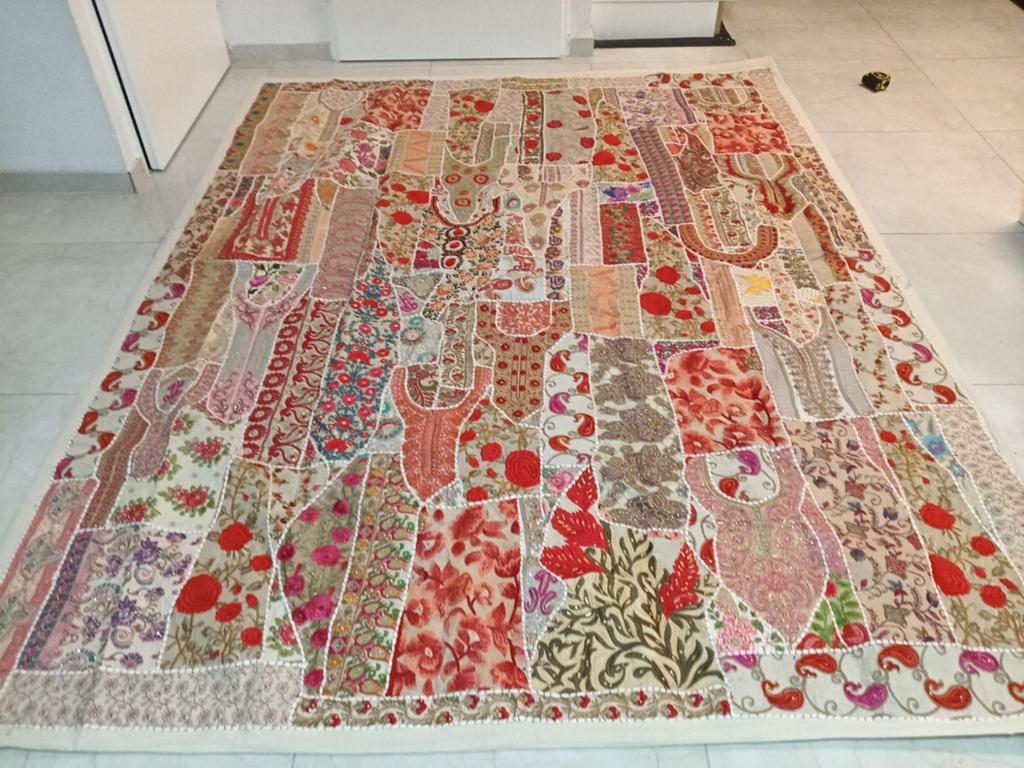 Groot Indiaas Wandkleed - Patchwork (200x255 cm), Ophalen of Verzenden