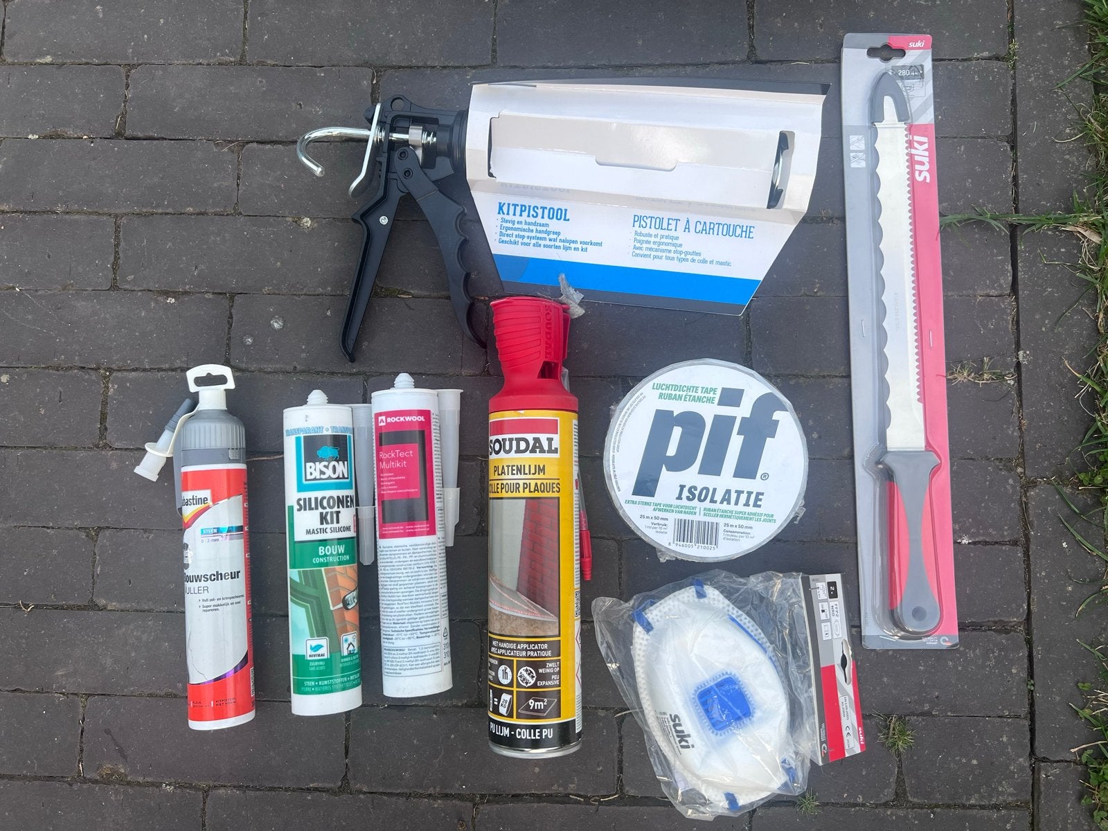 Kitpistool, isolatietape, kit en zaag, Ophalen, Nieuw, Kitspuit, Overige merken