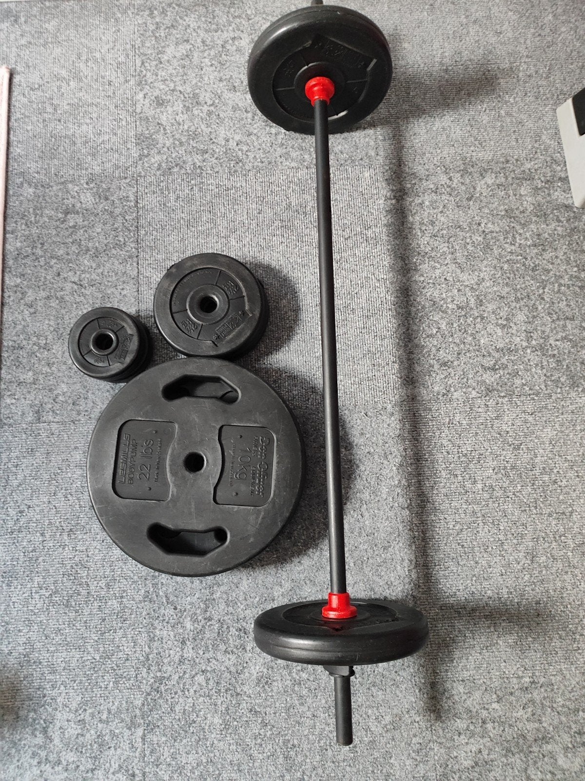 Les Mills Bodypump halterset, Ophalen, Gebruikt