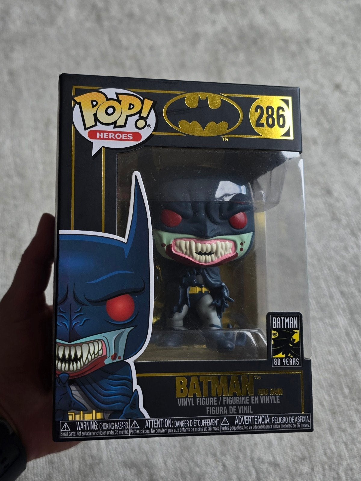 Funko Pop! Heroes #286: Batman Red Rain (80 Jaar Jubileum), Ophalen of Verzenden, Zo goed als nieuw