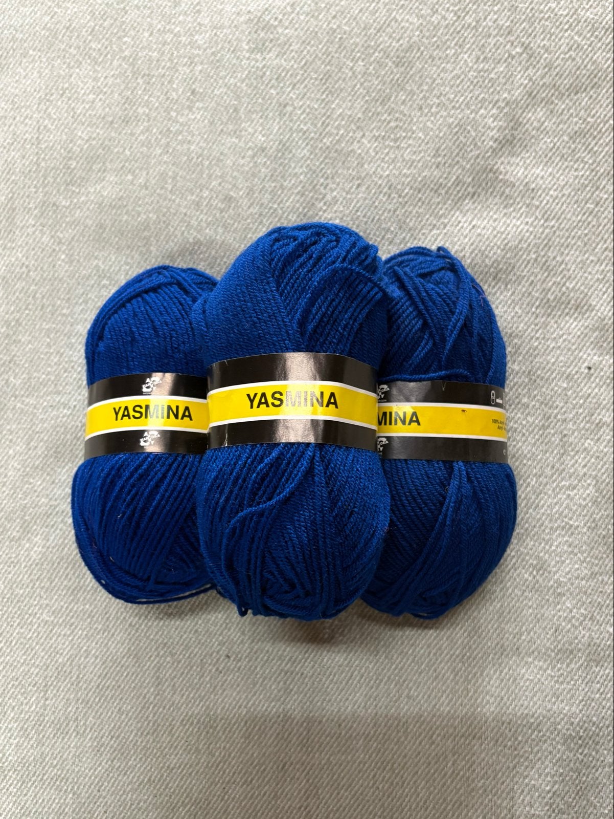 Yasmina Blauw Garen - 5x, Verzenden, Nieuw, Breien of Haken, Wol of Garen