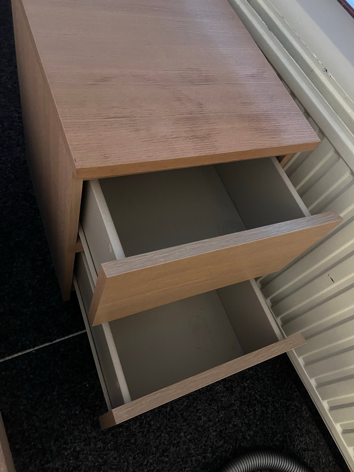 Nachtkastje/Ladekastje met 2 laden - Gebruikt, goede staat, Ophalen, Minder dan 50 cm, Gebruikt, 1 of 2 laden