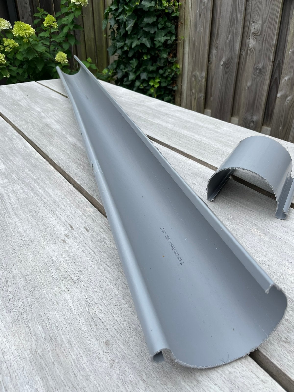 Gratis!! 1.98 m mastgoot 150 mm, Doe-het-zelf en Verbouw, Buizen en Afvoer, Ophalen, Pvc, Nieuw, Minder dan 2 meter