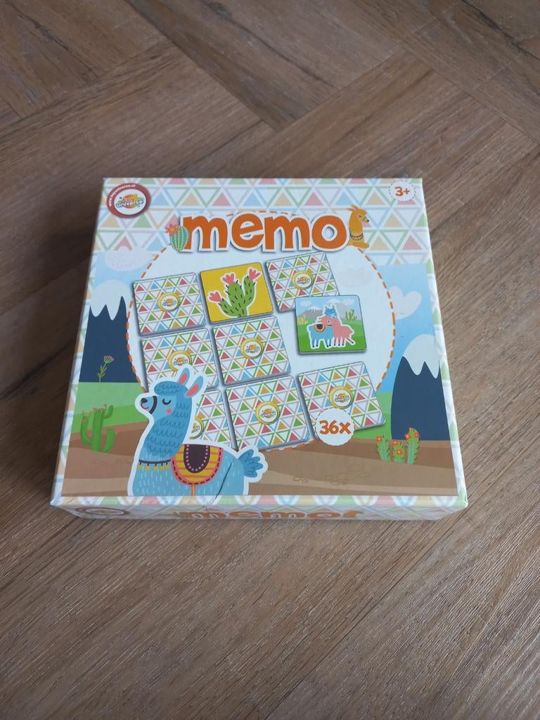 Memo spel met lama's en cactussen, Hobby en Vrije tijd, Gezelschapsspellen | Bordspellen, Ophalen of Verzenden, Zo goed als nieuw
