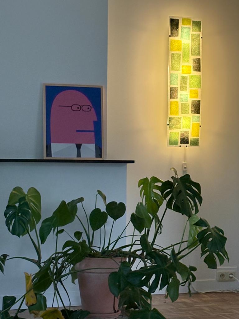 Vintage IKEA wandlamp, Ophalen, Gebruikt, Glas