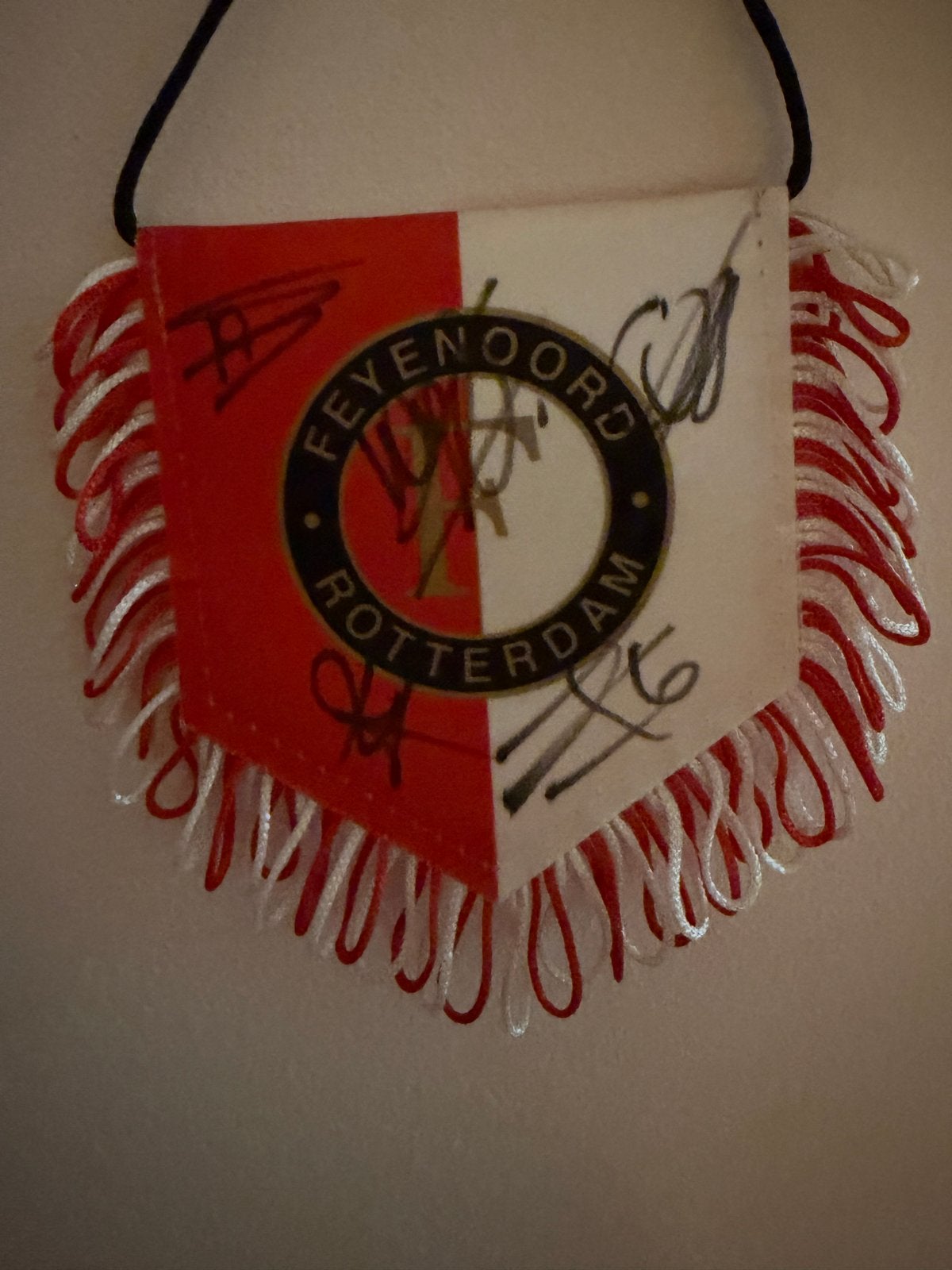 Gesigneerd Feyenoord vaantje - Uniek verzamelobject!, Verzenden, Gebruikt, Feyenoord, Vaantje of Sjaal