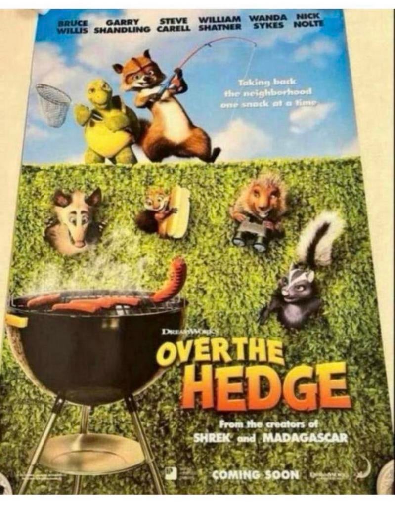 2x Filmposter XL film poster George Jungle & Over the hedge, Poster, Nieuw, Ophalen of Verzenden, H