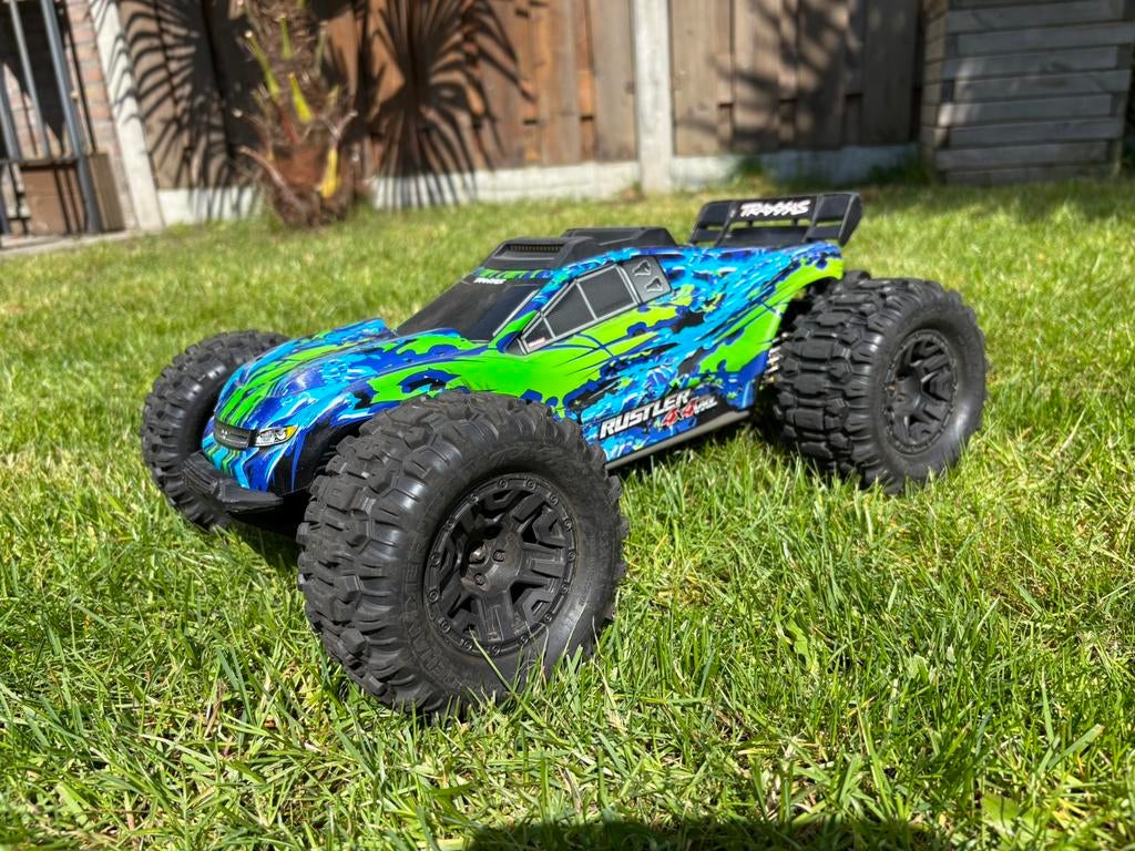 Traxxas Rustler 4x4 VXL, Ophalen of Verzenden, Gebruikt, Elektro, Auto offroad