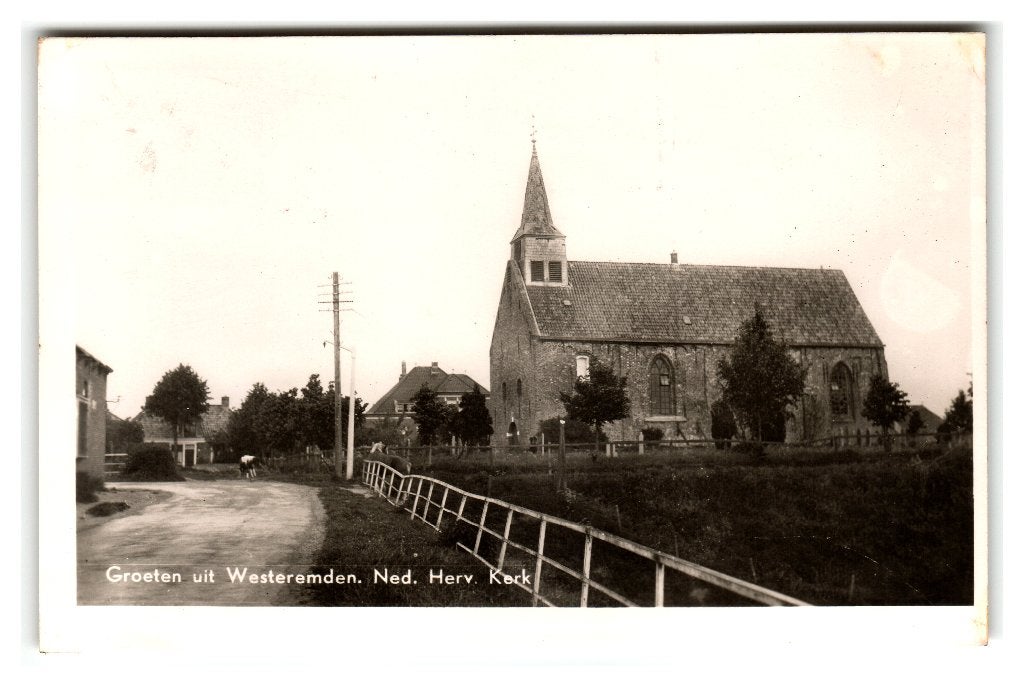 Westeremden, Ned. Herv. Kerk, Ophalen of Verzenden, 1940 tot 1960, Gelopen, Groningen