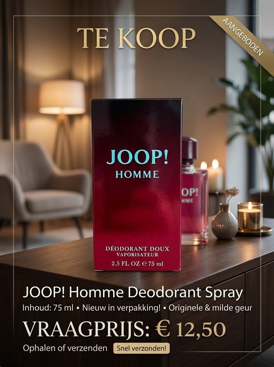 JOOP! Homme Deodorant Spray - 75 ml - Nieuw in verpakking, Ophalen of Verzenden, Nieuw