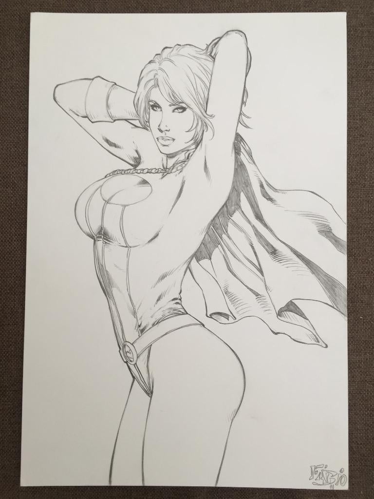 Fabio Oliveiro original pencil drawing Supergirl tekening, Verzenden, Eén stripboek, Zo goed als nieuw, Fabio Oliveira