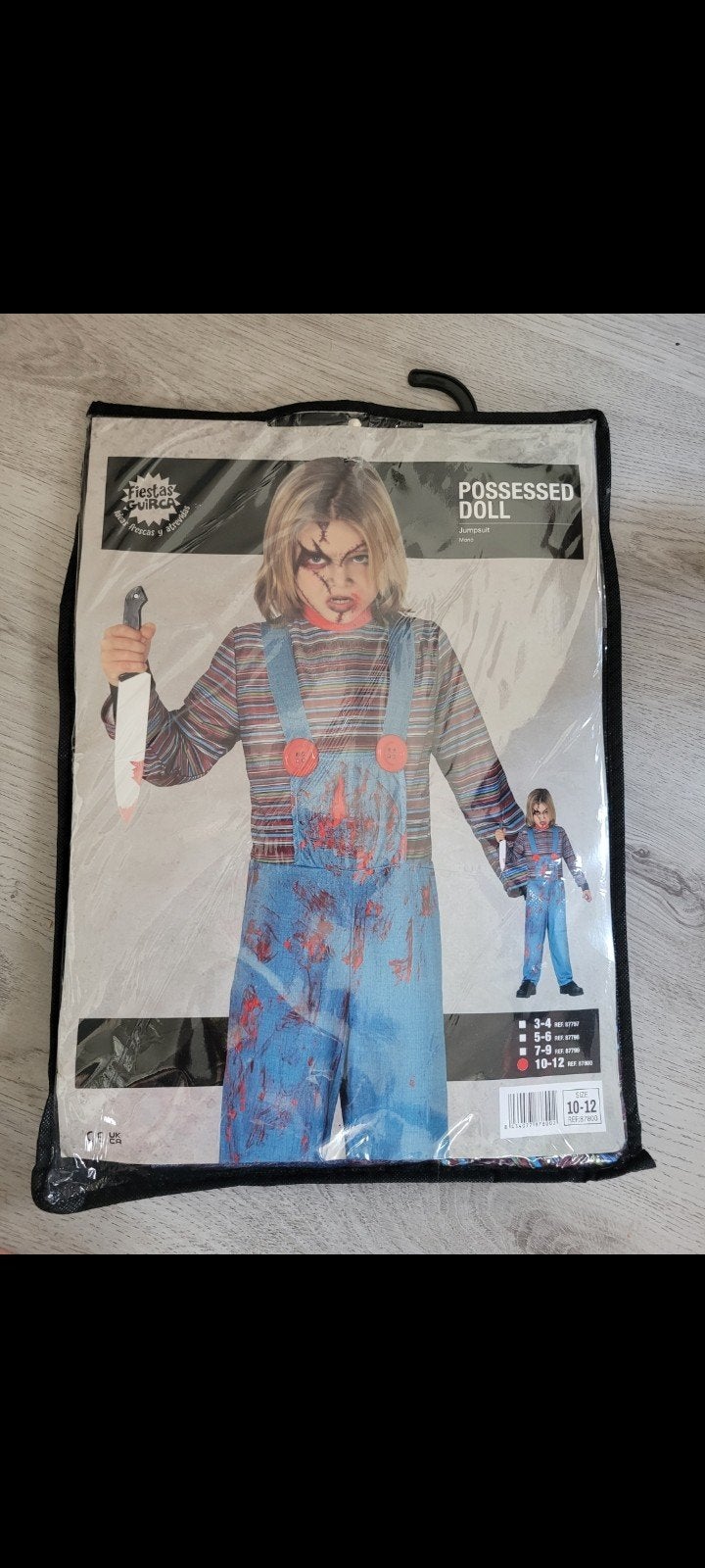 Chucky verkleedpak met pruik - Halloween, Ophalen of Verzenden, Zo goed als nieuw, Jongen of Meisje
