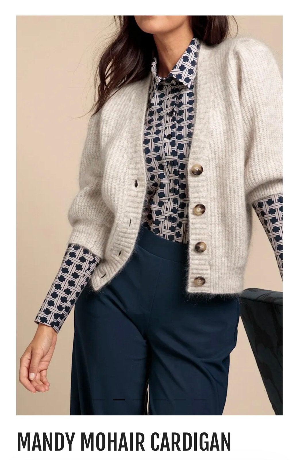 Studio Anneloes Mandy Mohair Cardigan L, Ophalen of Verzenden, Zo goed als nieuw, Maat 42/44 (L), Beige