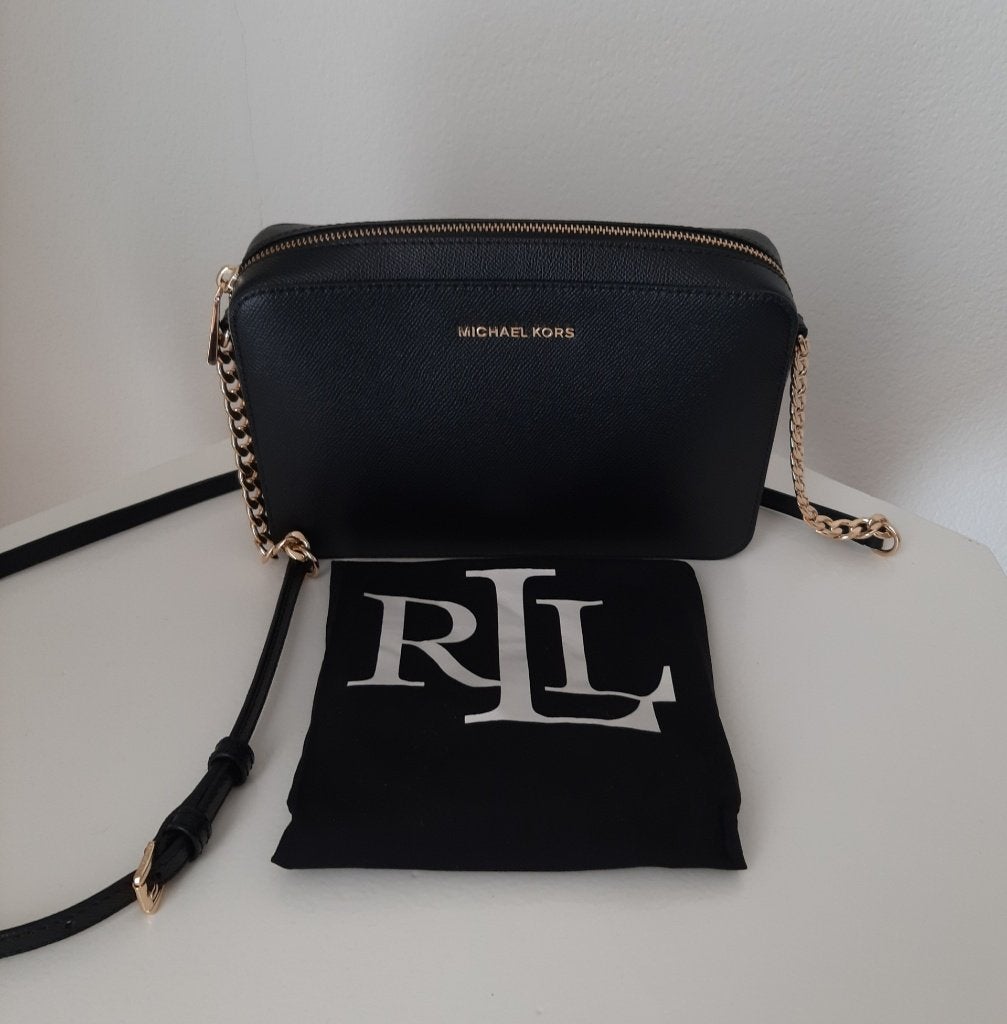 Michael Kors zwarte leren schoudertas, Overige merken, Zwart, Nieuw, Ophalen of Verzenden