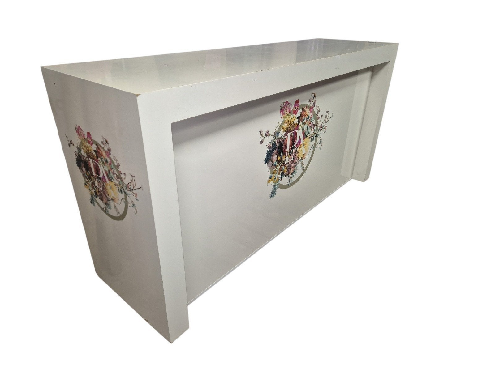 winkel balie, balie, toonbank, wit hoogglans 200x60x100 hoog, Ophalen, Gebruikt, 200 cm of meer, 125 cm of meer