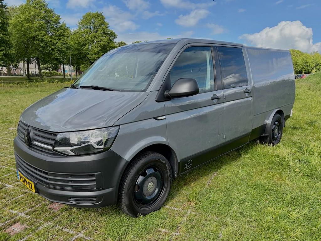 Volkswagen Transporter, pick-up met alu huif camper., Auto's, Voorwielaandrijving, USB, Euro 6, 150 pk