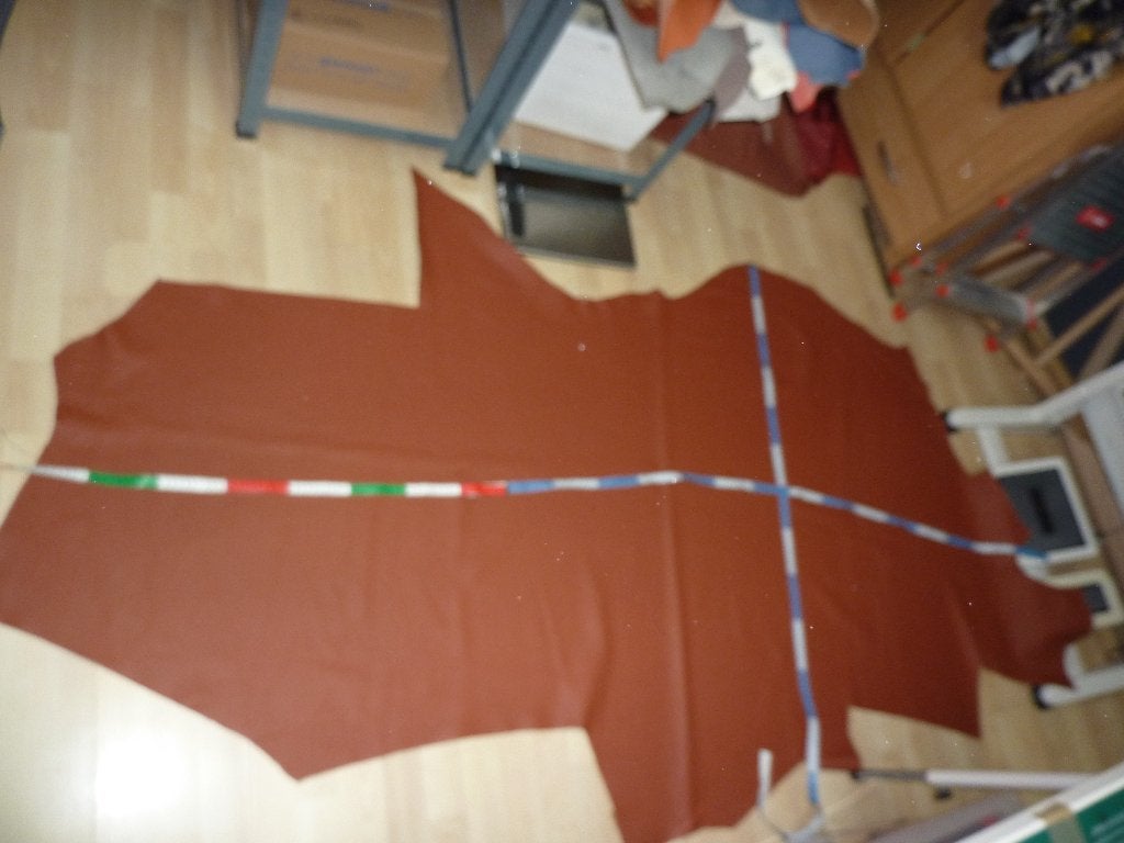 Groot bruin echt leer rundleer 230 x 120, Hobby en Vrije tijd, Stoffen en Lappen, Bruin, Leer of Kunstleer, Nieuw, Ophalen of Verzenden